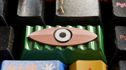 Front-on close-up of the artisan beside PgUp and PgDn keys